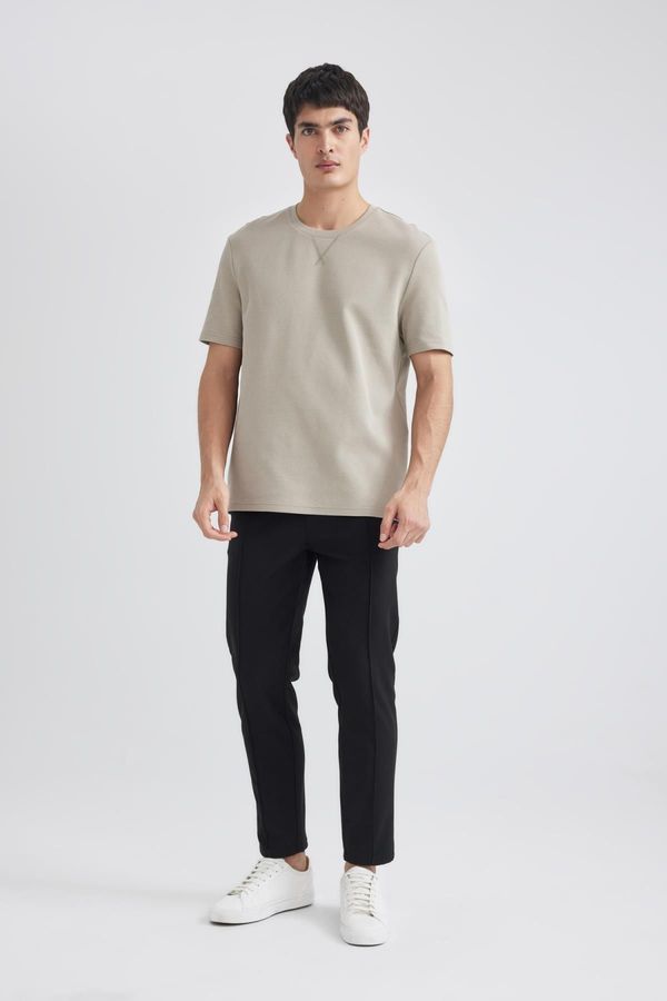 DEFACTO DEFACTO Crop Trousers Wool Look Straight Leg