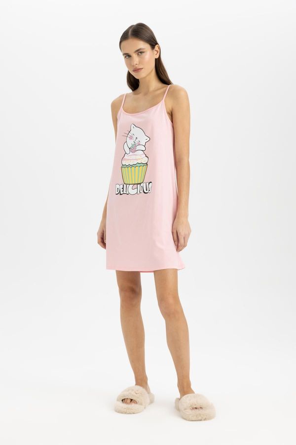 DEFACTO DEFACTO Fall in Love Printed Strappy Nightgown