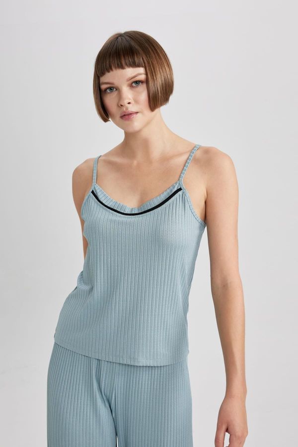 DEFACTO DEFACTO Fall In Love Regular Fit Strappy Casual Pajama Top