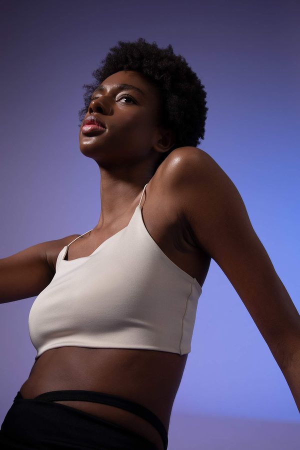 DEFACTO Defacto Fit Crew Neck Rope Strap Crop Top