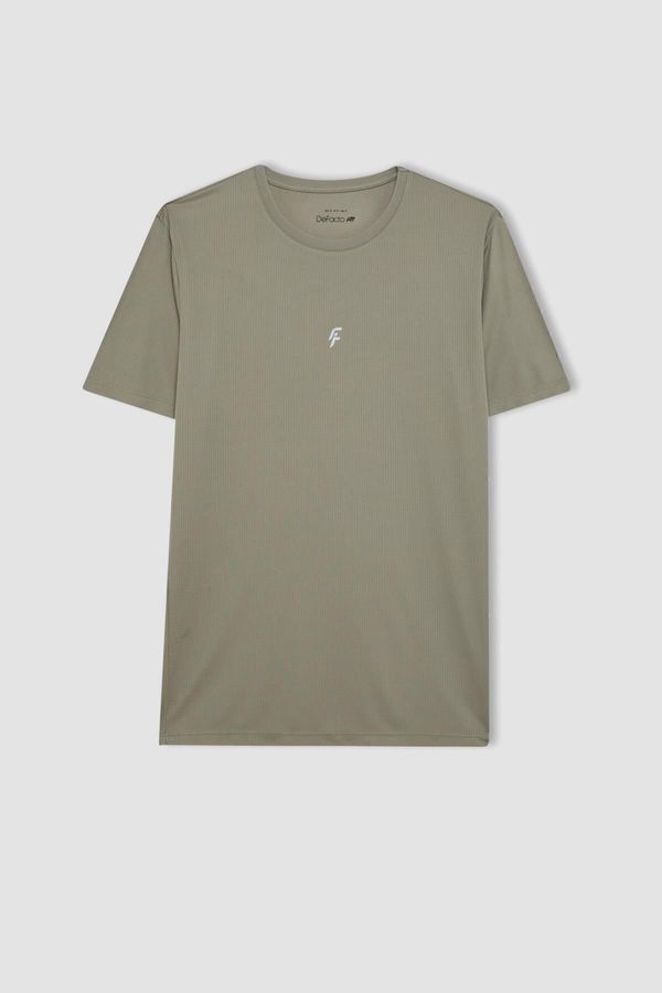DEFACTO DEFACTO Fit Slim Fit Crew Neck Printed Short Sleeve Sports T-Shirt