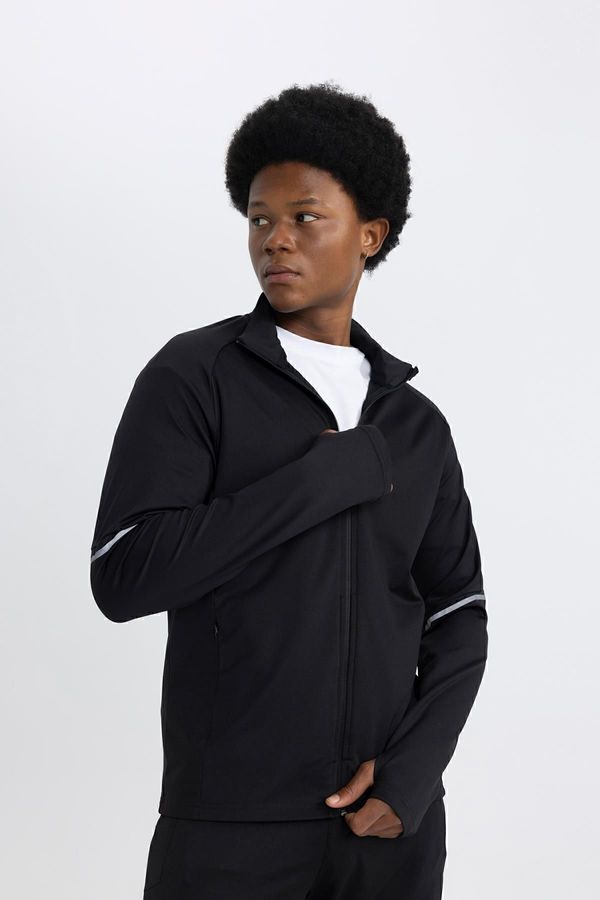 DEFACTO DEFACTO Fit Slim Fit Slim Cut Scuba Diving Fabric Zippered Sweatshirt