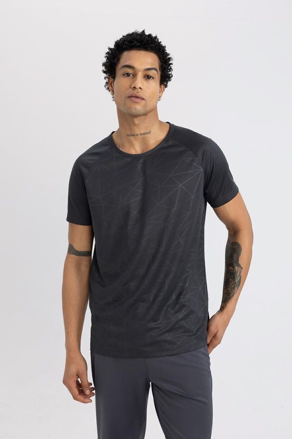 DEFACTO DEFACTO Fit Standard Fit Crew Neck Patterned Short Sleeve T-Shirt
