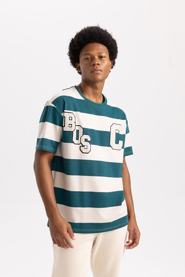 DEFACTO DEFACTO Fit Standard Fit Crew Neck Printed Short Sleeve T-Shirt