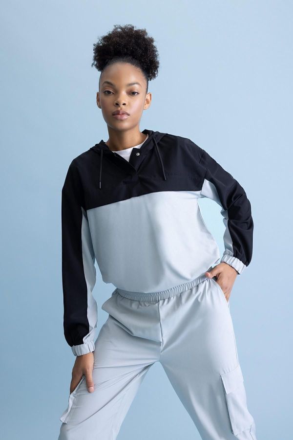 DEFACTO DEFACTO Fit Standard Fit Hooded Woven Cardigan