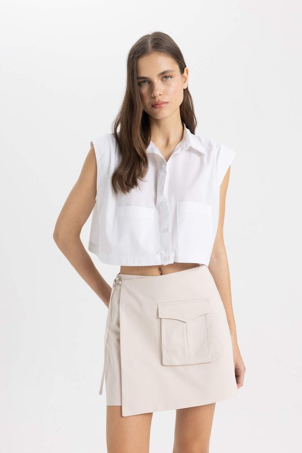 DEFACTO DEFACTO Gabardine High waist Short Leg Short
