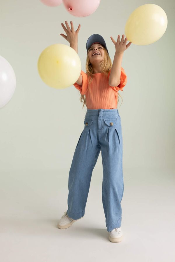 DEFACTO DEFACTO Girl Wide Leg Jean Trousers