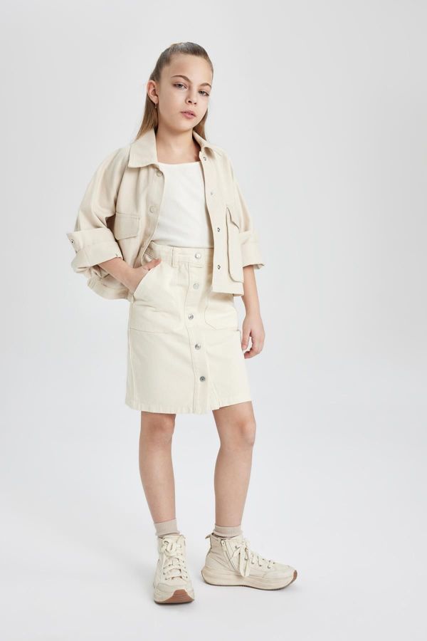 DEFACTO DEFACTO Girl&#39;s Buttoned Skirt