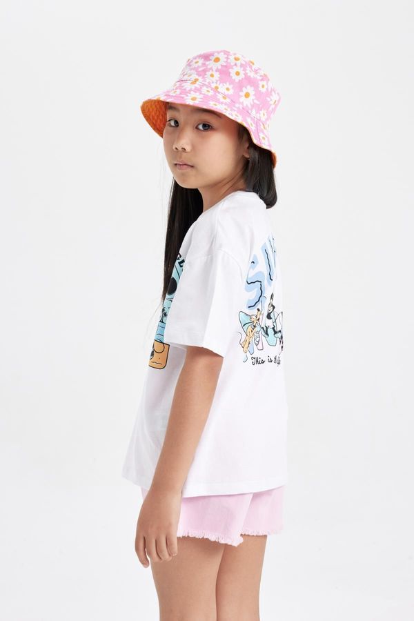 DEFACTO DEFACTO Girls Disney Mickey Mouse &friends Relax Fit Short Sleeve T-shirt