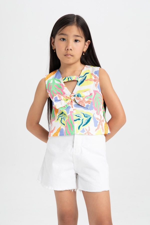 DEFACTO DEFACTO Girl's Patterned Sleeveless Blouse