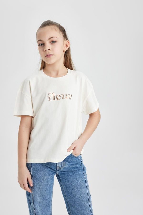 DEFACTO DEFACTO Girls Printed Short Sleeve T-Shirt