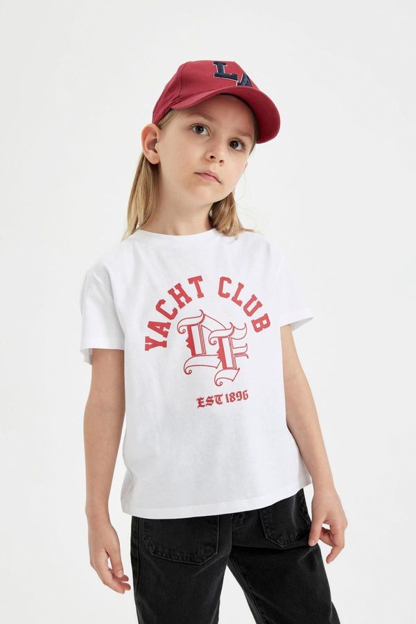 DEFACTO DEFACTO Girl's Printed Short Sleeve T-Shirt
