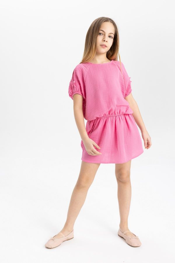 DEFACTO DEFACTO Girl's Short Sleeve T-shirt Skirt 2-Piece Set