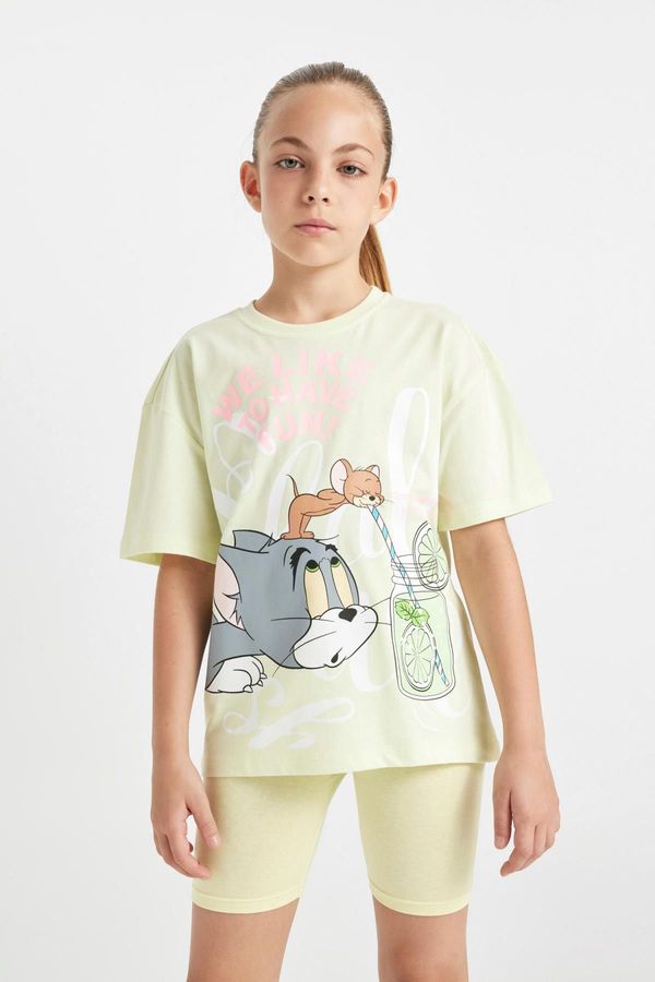 DEFACTO DEFACTO Girl's Tom & Jerry Relax Fit Short Sleeve T-Shirt