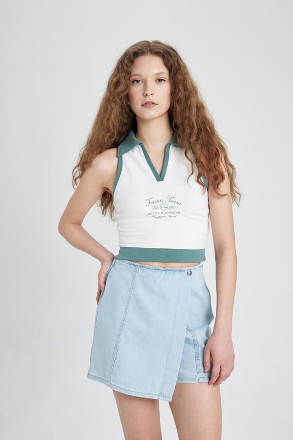 DEFACTO DEFACTO High Waist Mini Jean Shorts Skirt