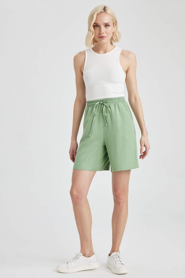 DEFACTO DEFACTO High Waist Short Leg Viscose Shorts