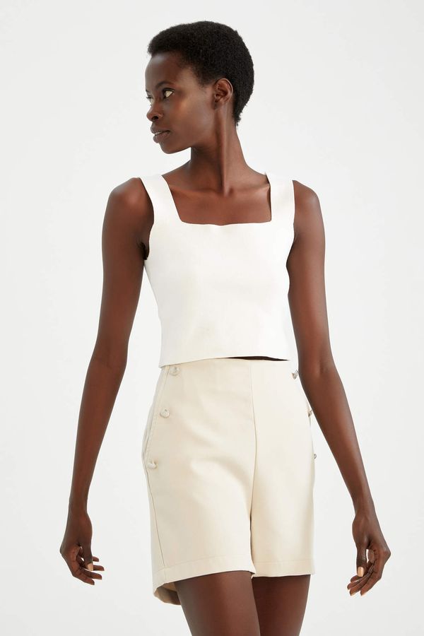 DEFACTO DEFACTO Къс панталон с висока талия Къс