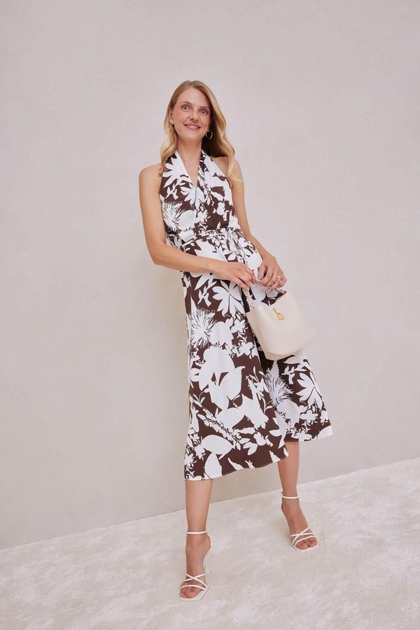 DEFACTO DEFACTO Linen Blend Sleeveless Maxi Dress