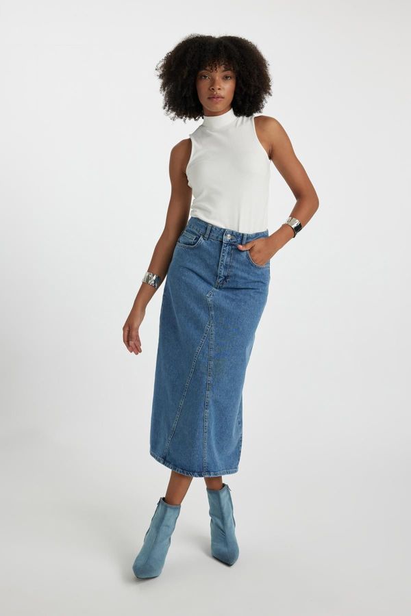 DEFACTO DEFACTO Long Fit Jean Long Skirt