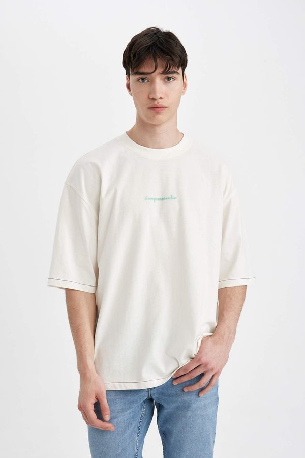 DEFACTO DEFACTO Loose Fit Crew Neck Printed T-Shirt