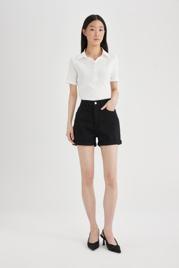 DEFACTO DEFACTO Mom Fit High Waist Jean Shorts