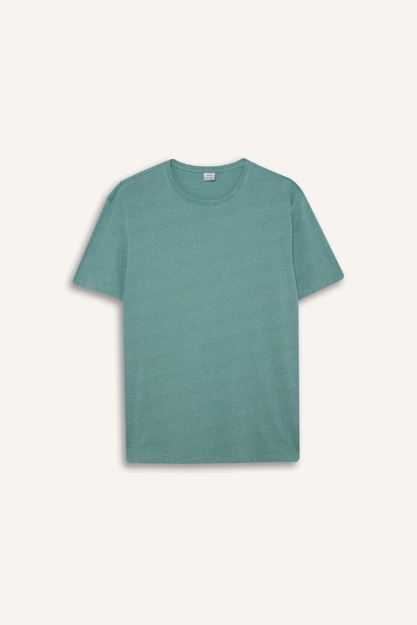 DEFACTO DEFACTO New Regular Fit Crew Neck Basic Plain Short Sleeve T-Shirt