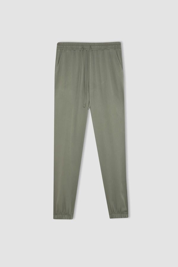 DEFACTO DEFACTO Normal Waist Ankle Length Viscose Trousers with Jogger Pocket