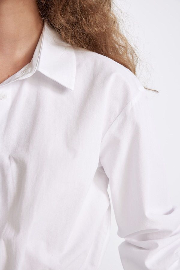 DEFACTO DEFACTO Oversize Fit Poplin Long Sleeve Shirt