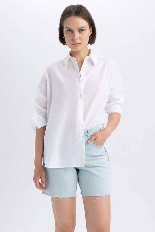 DEFACTO DEFACTO Oversize Fit Voile Long Sleeve Shirt