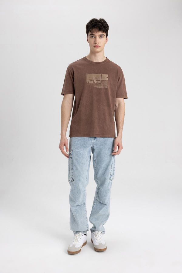 DEFACTO DEFACTO Pink Floyd Regular Fit Crew Neck Short Sleeve T-Shirt