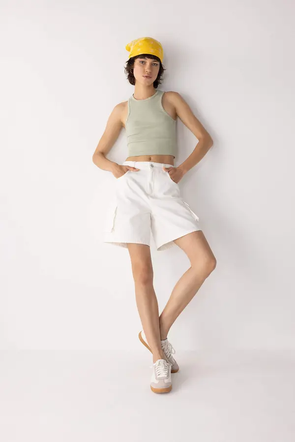 DEFACTO DEFACTO Regular Cargo Gabardine Shorts