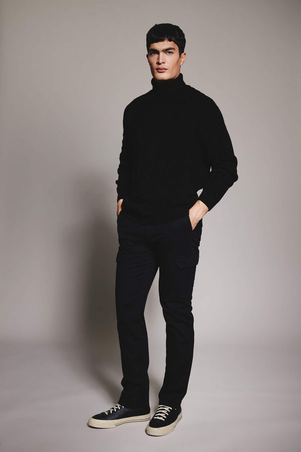 DEFACTO DEFACTO Regular Fit Cargo Pocket Twill Trousers