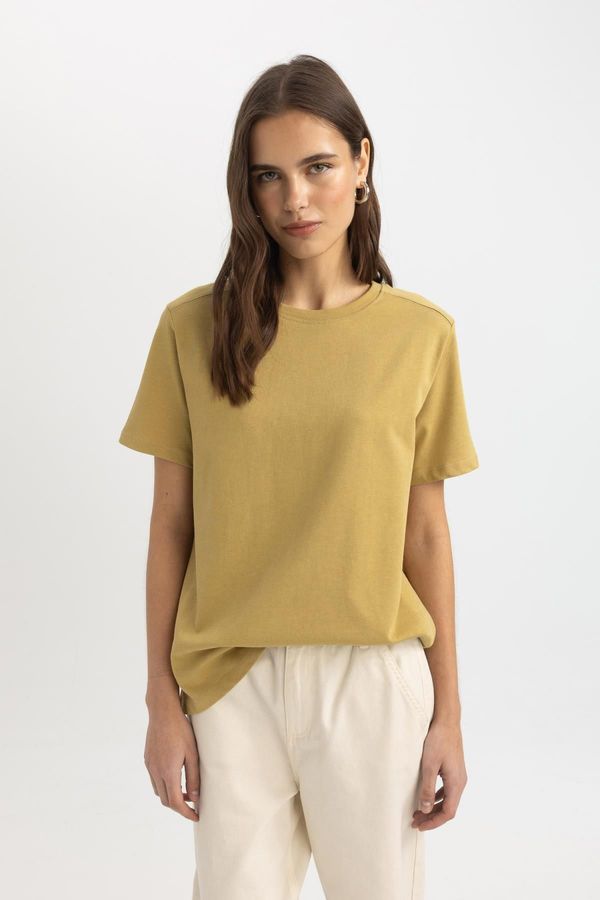 DEFACTO DEFACTO Regular Fit Crew Neck Premium Short Sleeve T-Shirt