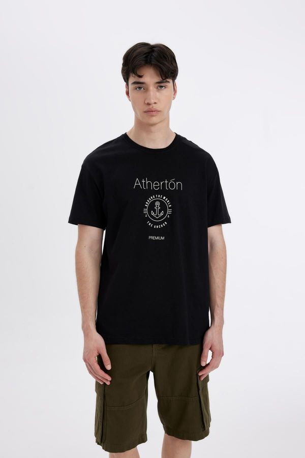 DEFACTO DEFACTO Regular Fit Crew Neck Printed Short Sleeve T-Shirt