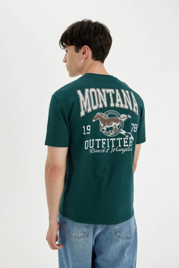 DEFACTO DEFACTO Regular Fit Crew Neck Printed T-Shirt