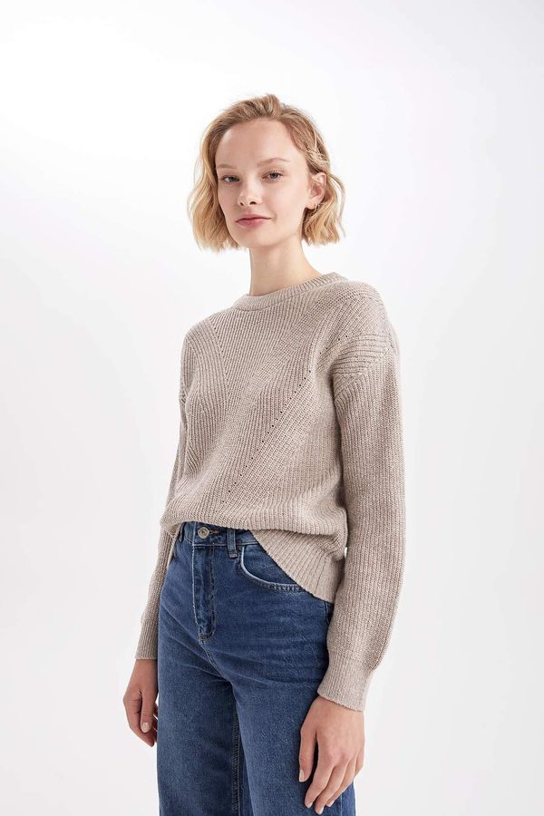 DEFACTO DEFACTO Regular Fit Crew Neck пуловер