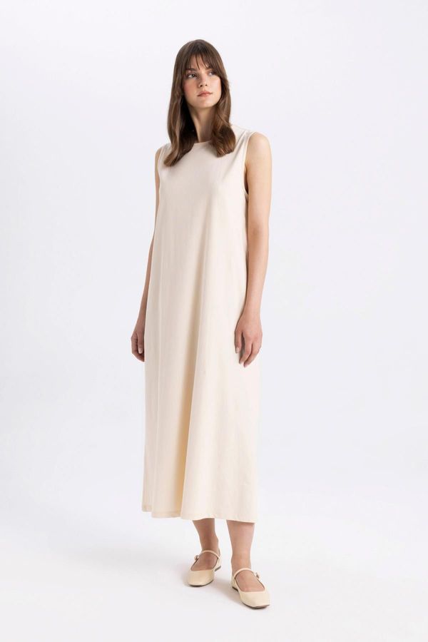 DEFACTO DEFACTO Regular Fit Sleeveless Maxi Combed Cotton Dress