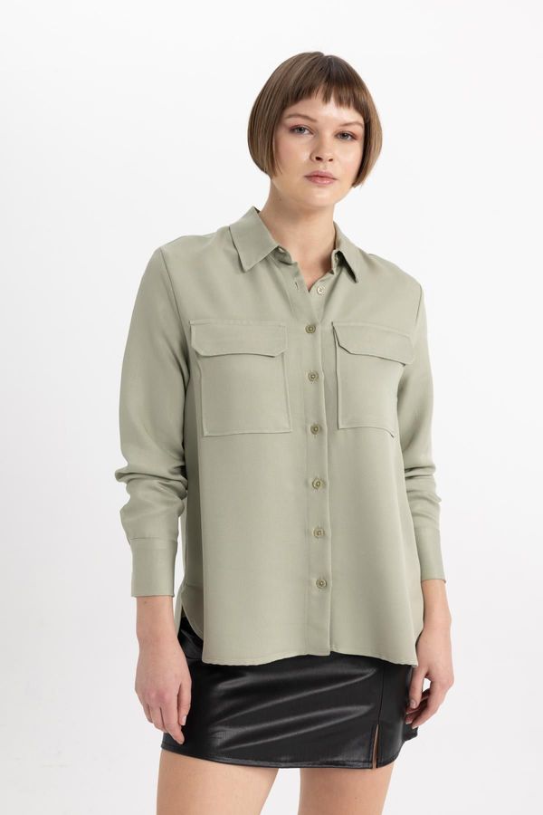 DEFACTO DEFACTO Regular Fit Textured Long Sleeve Shirt