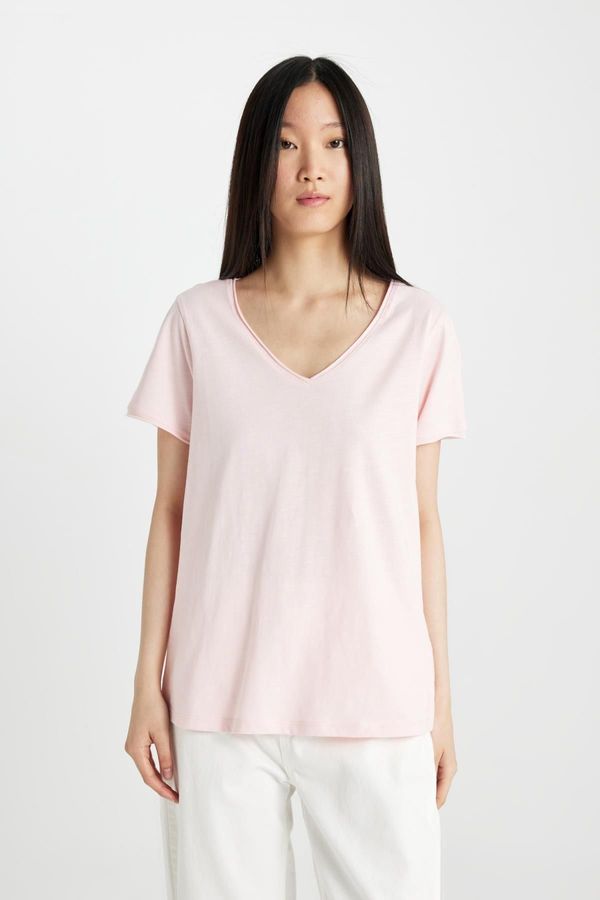 DEFACTO DEFACTO Regular Fit V-Neck Short Sleeve T-Shirt
