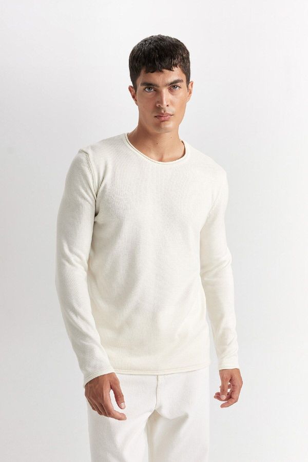 DEFACTO DEFACTO Relax Fit Crew Neck Basic Knitwear Sweater