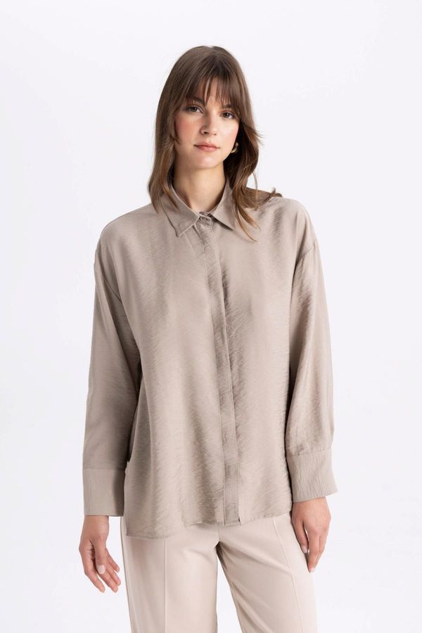 DEFACTO DEFACTO Relax Fit Long Sleeve Shirt Tunic