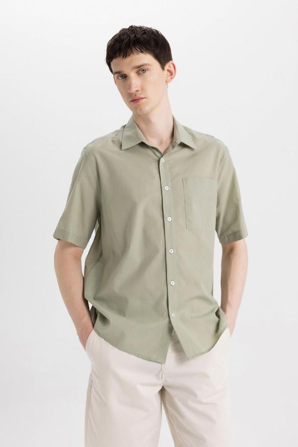 DEFACTO DEFACTO Relax Fit Polo Collar Cotton Short Sleeve Shirt