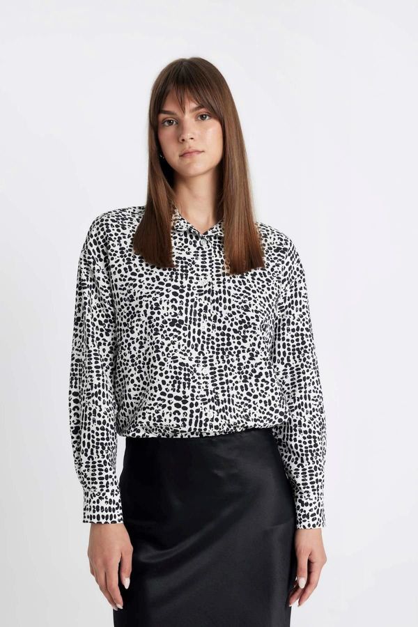 DEFACTO DEFACTO Relax Fit Printed Long Sleeve Tunic