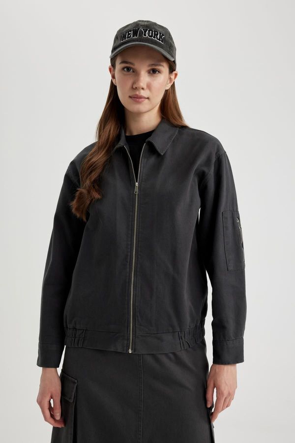 DEFACTO DEFACTO Relax Fit Shirt Collar Casual Gabardine Jacket