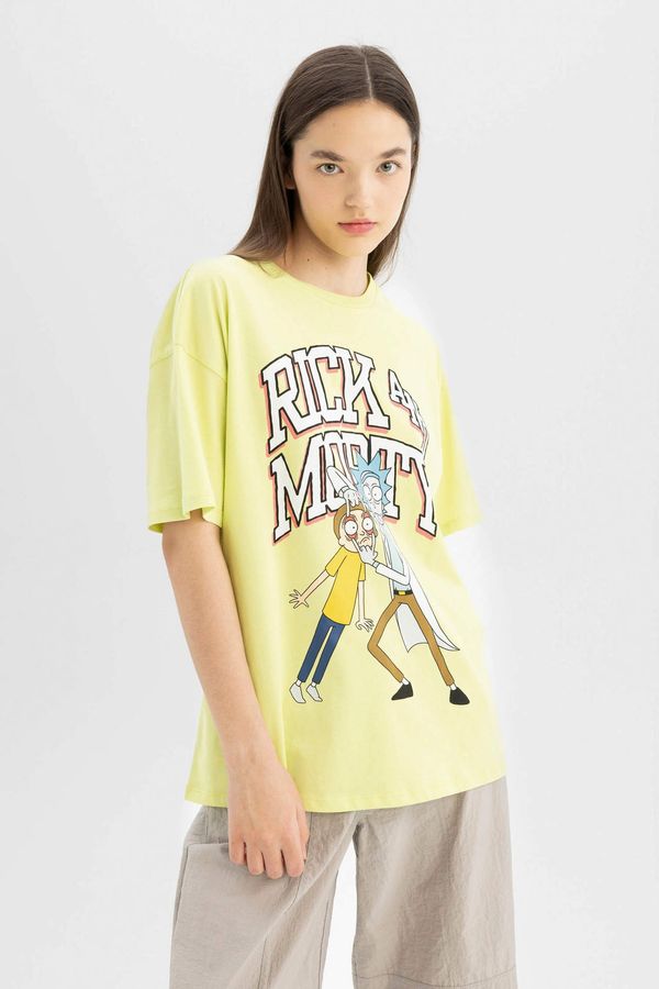 DEFACTO DEFACTO Rick and Morty Oversize Fit Crew Neck Printed T-Shirt