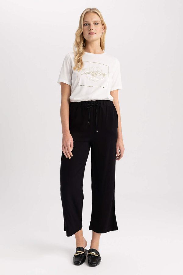 DEFACTO DEFACTO Широк крак вискоза панталони