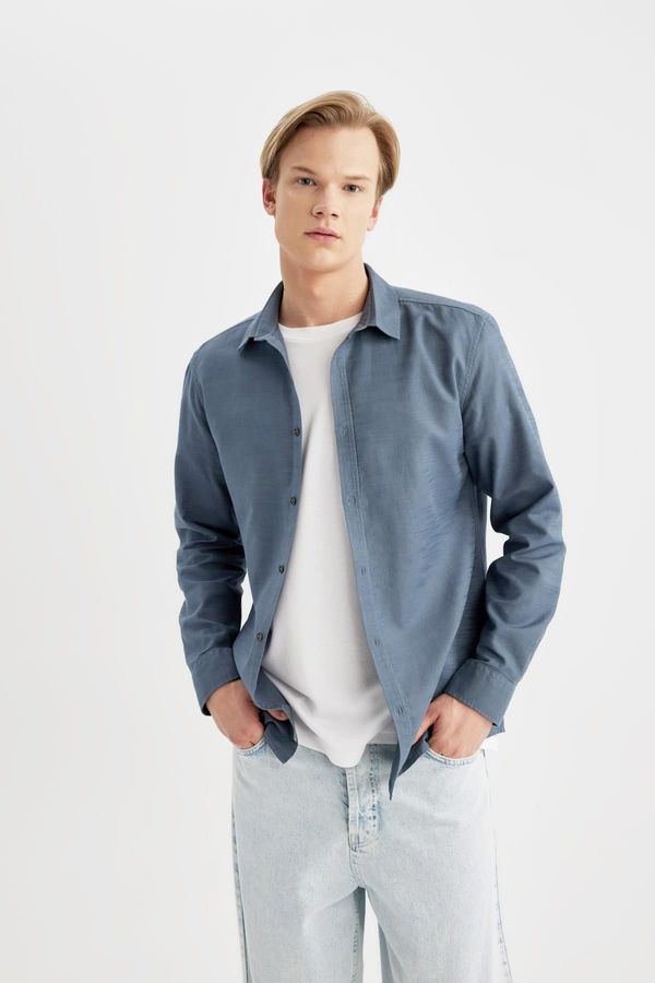 DEFACTO DEFACTO Slim Fit Cotton Long Sleeve Shirt