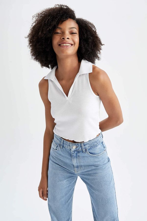 DEFACTO DEFACTO Slim Fit Polo Neck Camishole Athlete