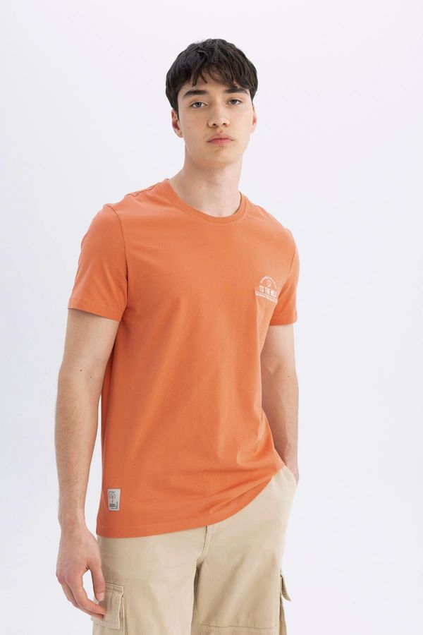 DEFACTO DEFACTO Slim Fit Slim Cut Crew Neck Printed Short Sleeve T-Shirt