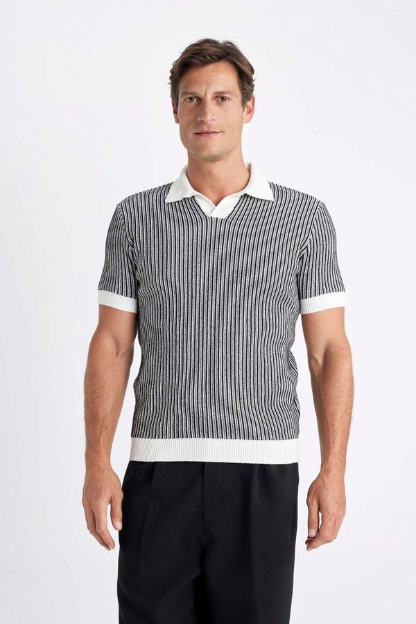 DEFACTO DEFACTO Standard Fit Short Sleeve Knitwear Polo T-Shirt